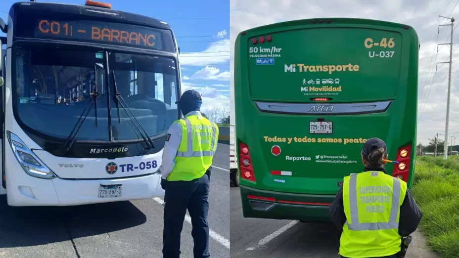 Unidades del transporte público en Jalisco.