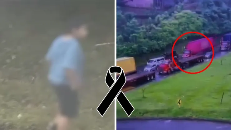 El accidente ocurrió durante una breve parada a un costado de la carretera