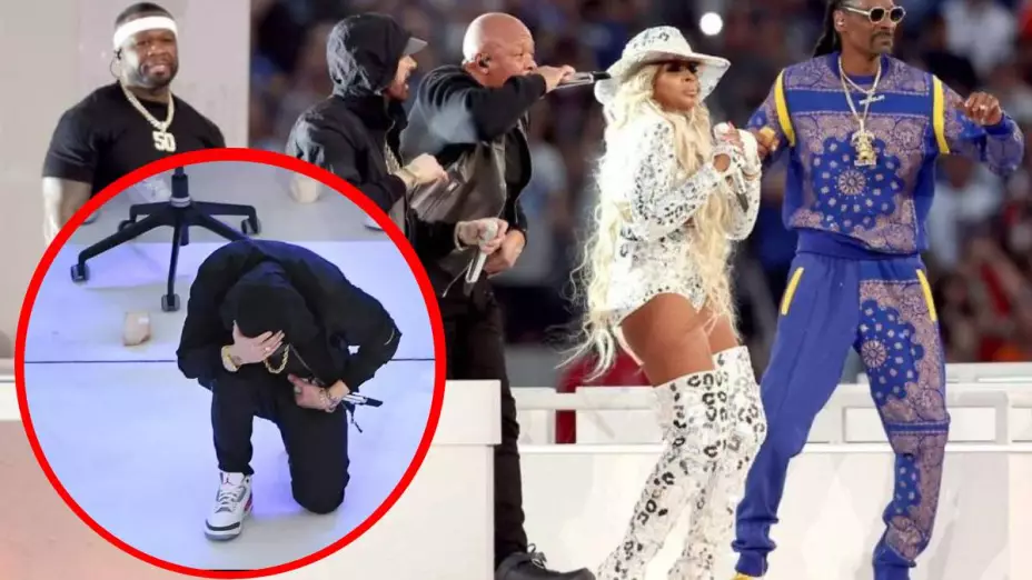¿Por qué Eminem se arrodilló en el medio tiempo del Super Bowl LVI