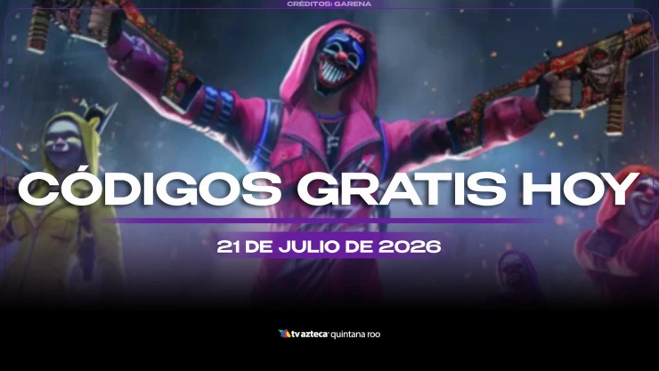 ¿Cuáles son los códigos de Free Fire de HOY, 21 de julio de 2026? Así puedes canjear tus recompensas GRATIS