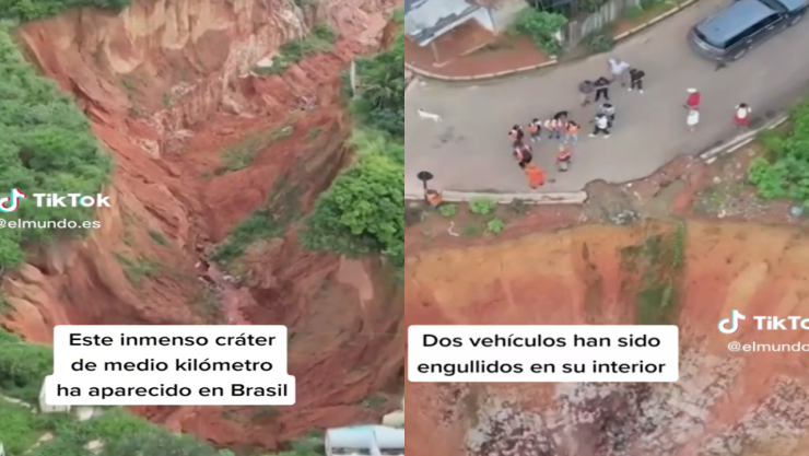Socavón gigante en Brasil