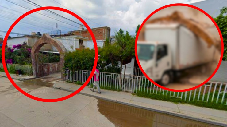 camioneta derriba arco en León Guanajuato