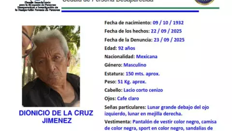 Dionicio de la Cruz desaparecido Tabasco