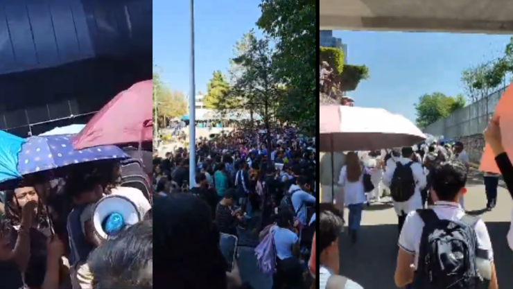 Estudiantes de medicina de la BUAP, protestaron para exigir mejores plazas en Puebla