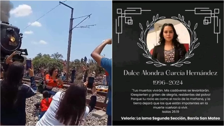 Sepultan Dulce Alondra, la mujer golpeada por la locomotora ‘La Emperatriz’