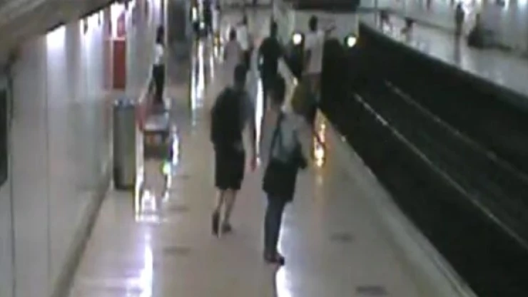 Policía vías del tren hombre Madrid