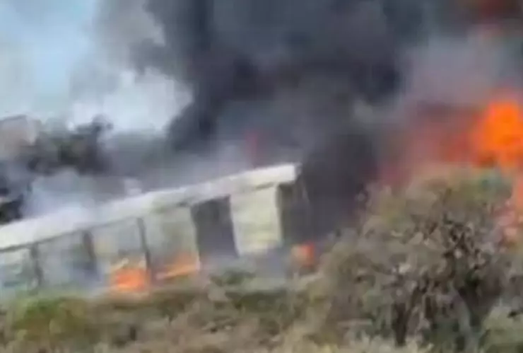 descarrilamiento de tren en Tepetitlán, Hidalgo