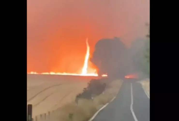 Remolino de fuego en video