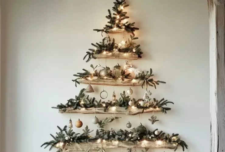 Un árbol de Navidad con ramas naturales son otra alternativa recomendada por los especialistas.