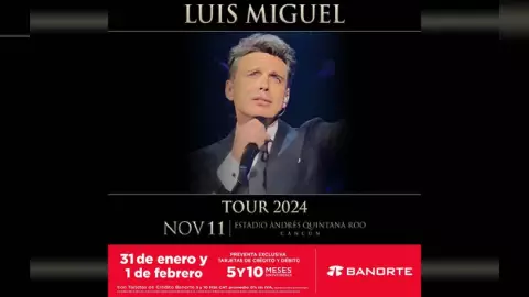 ¿Cuándo es la preventa de boletos para el concierto de Luis Miguel en Cancún?