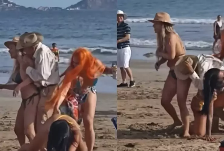 Abuelo bailando en Mazatlan.