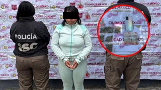 Mujer detenida por extorsiones en CDMX.