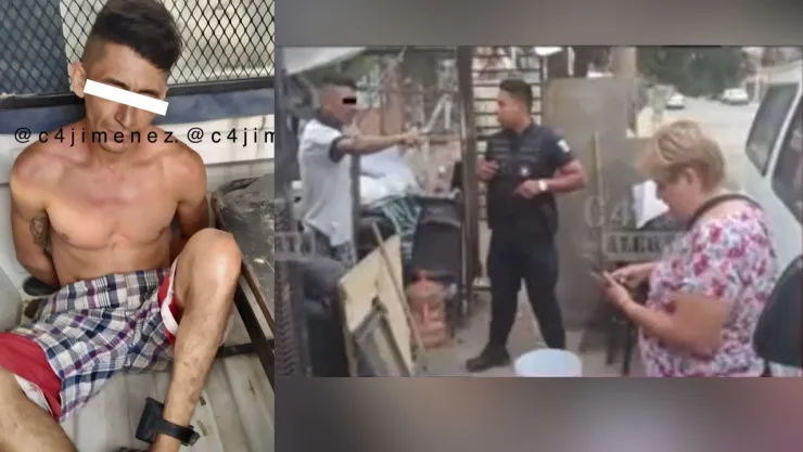 Detienen a hombre por golpear a su madre