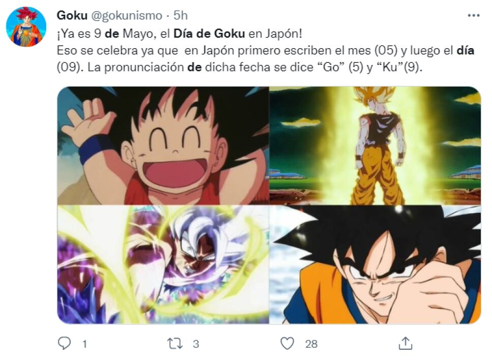 día de goku efemérides