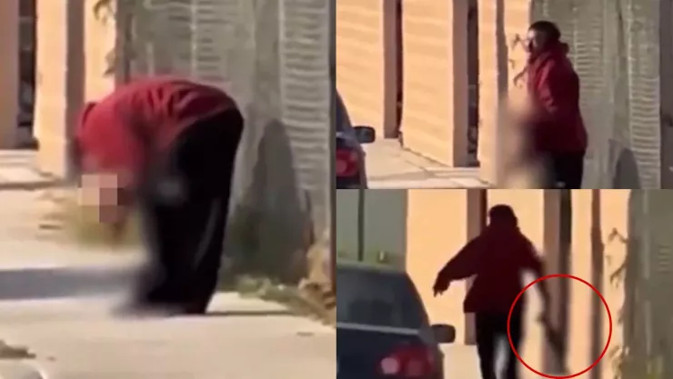 Hombre en California es sorprendido comiendo una pierna humana en la calle