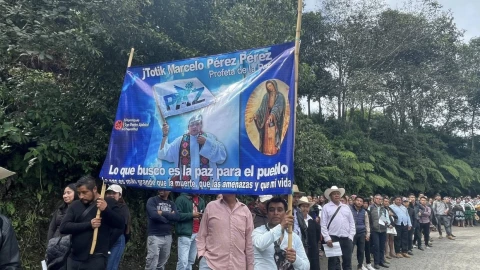 Peregrinación en Chiapas por asesinato del padre Marcelo Pérez