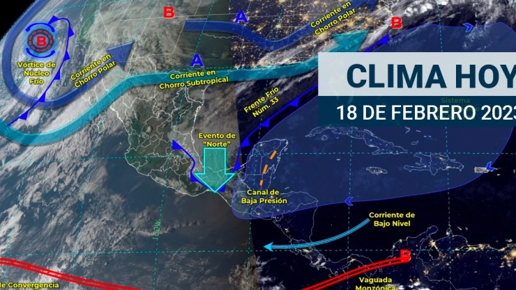 Clima en M&eacute;xico 18 de febrero 