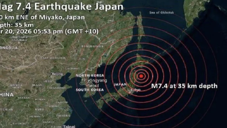 Terremoto Japón: Emiten alerta de tsunami tras fuerte sismo de magnitud 7.4 hoy 20 de abril de 2026