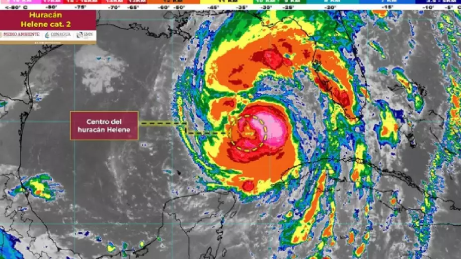 Esta es la ubicación de la HURACÁN ‘HELENE'; aumenta su categoría HOY 26 de septiembre.jpg