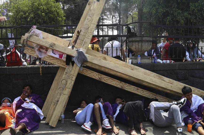 El Viacrucis en Iztapalapa durante el Viernes Santo 2025