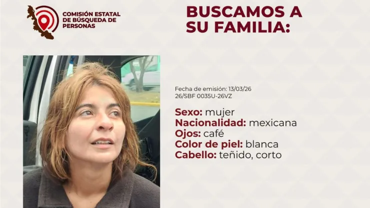 Buscan a familiares de mujer vulnerable