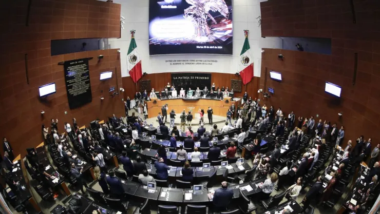 Interior del Senado de la República en donde se instaló la Comisión Permanente para el periodo vacacional de diciembre