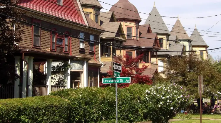 un hermoso vecindario en Syracuse. NY.