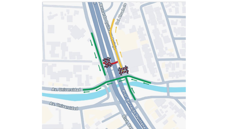 Cierre vial 7 de abril Bernardo Quintana