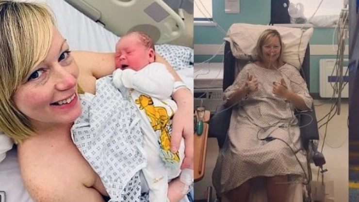 Mujer-sobreviviente-de-cáncer-ovarios-madre-bebé-milagro