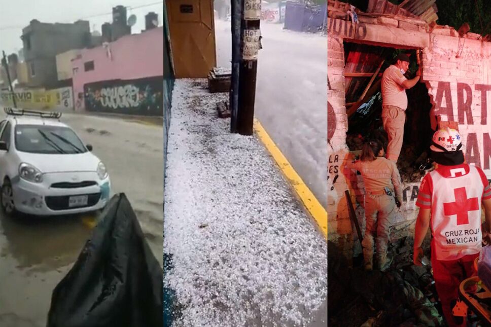 Lluvia y granizo deja grandes inundaciones en Ecatepec