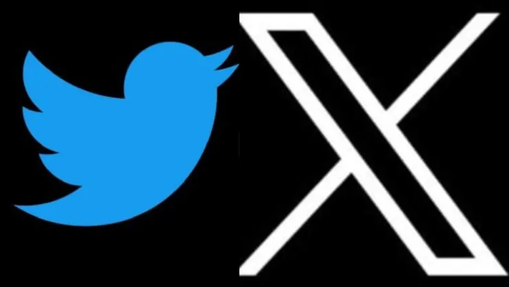 Logo X de Twitter por el pajarito azul