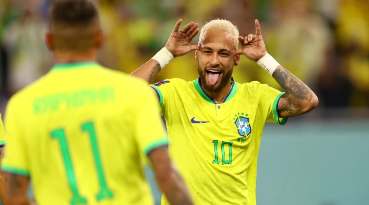 Neymar celebra en Qatar 2022