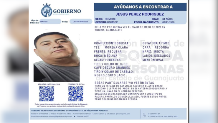 Desaparecidos Guanajuato ¿Quién es Jesús Pérez Rodríguez y qué se sabe de su desaparición en Yuriria.png