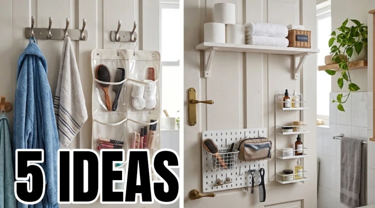 Qué hacer con el espacio detrás de la puerta del baño: 5 ideas de organización que aprovechan cada centímetro