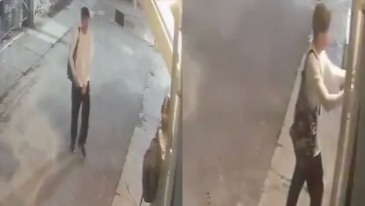 VIDEO: Así captaron a presunto acosador intentando entrar a la casa de una estudiante de la BUAP en San Manuel, Puebla