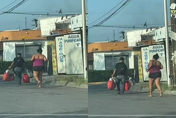Mujer corre a marido de su casa.
