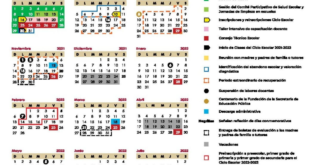 Publica Sep Calendario Escolar 2021 2022 Para Educaci N B Sica IMAGESEE