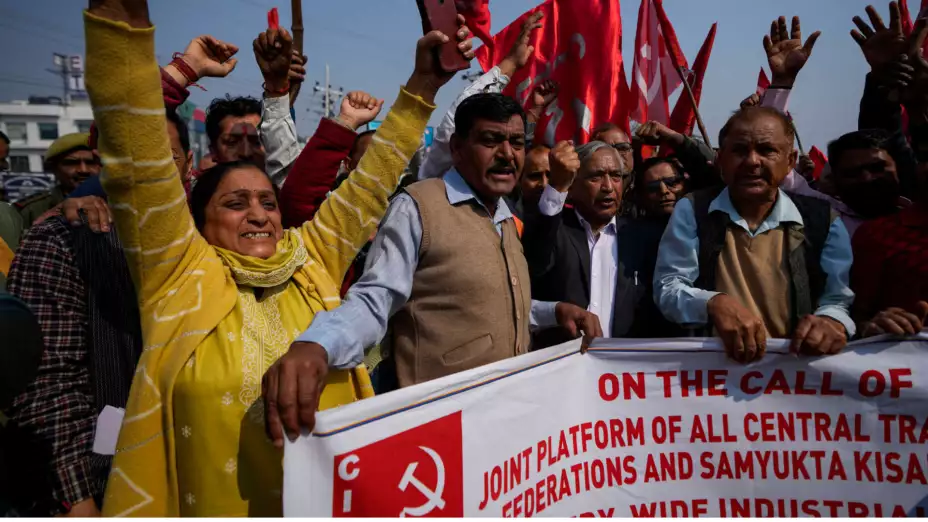 Huelga de agricultores en India.