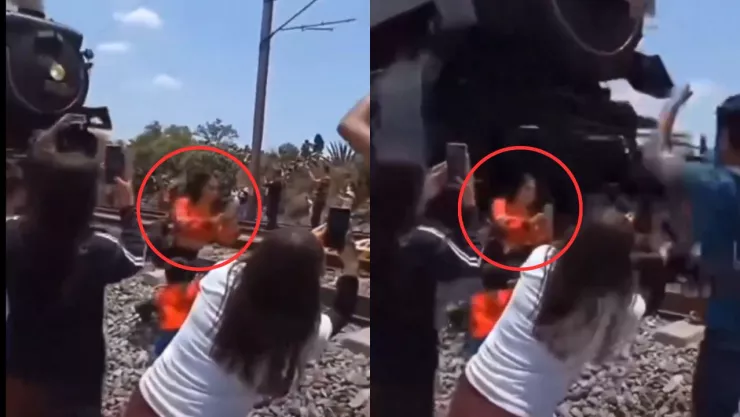 VIDEO: Mujer muere al ser golpeada por un tren por intentar sacarse una selfie en Hidalgo