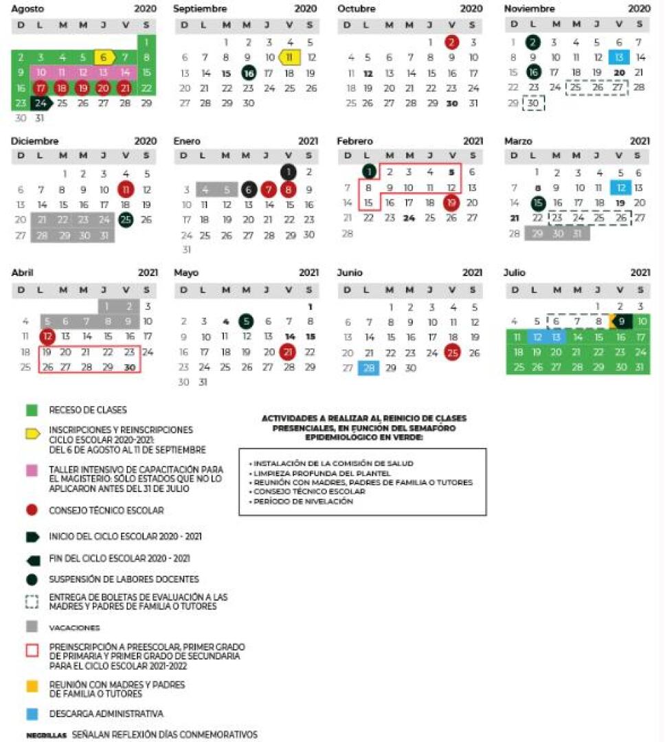 Calendario escolar SEP Éstas son las nuevas fechas de inscripción