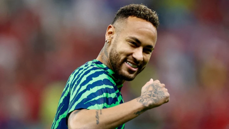 Neymar Jr en los entrenamientos de Brasil