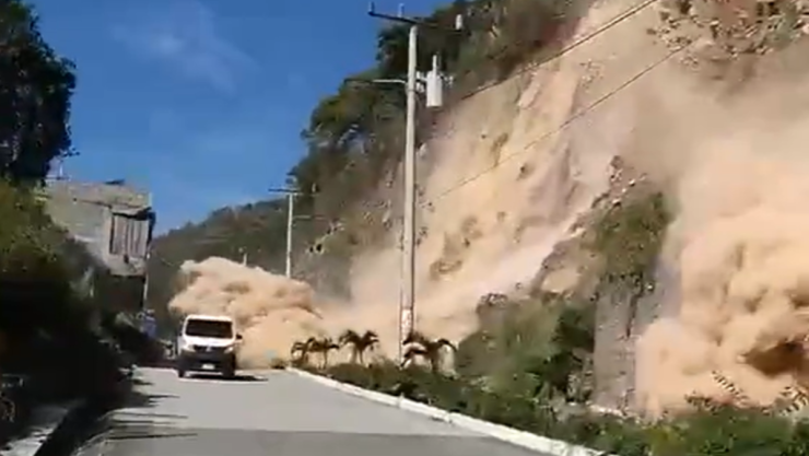 deslizamiento en Guatemala sismo en Chiapas