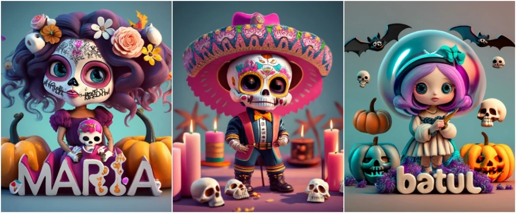 ejemplos calaverita con nombre inteligencia artfificial