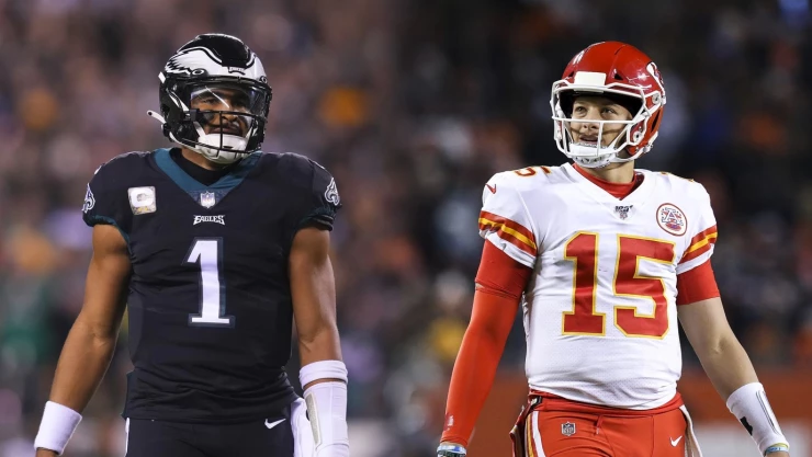 Jalen Hurts vs Patrick Mahomes Eagles vs Chiefs Super Bowl LVII Azteca Deportes