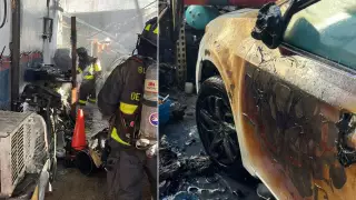 Incendio en Playa del Carmen hoy_ Arde en llamas taller mecánico y bomberos evitan que “agarre vuelo”