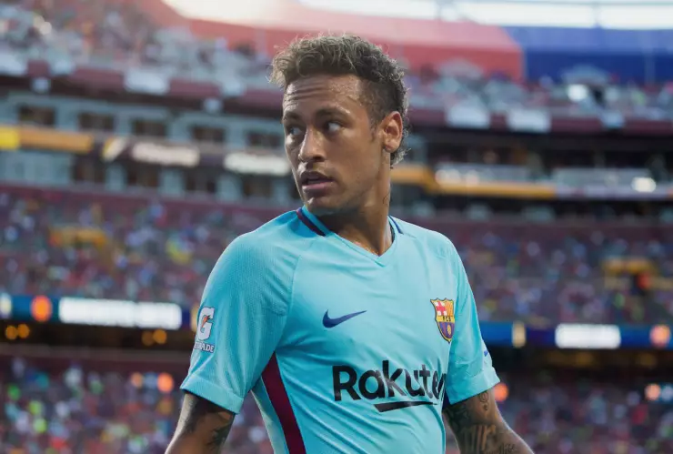  Neymar con la camiseta del Barcelona