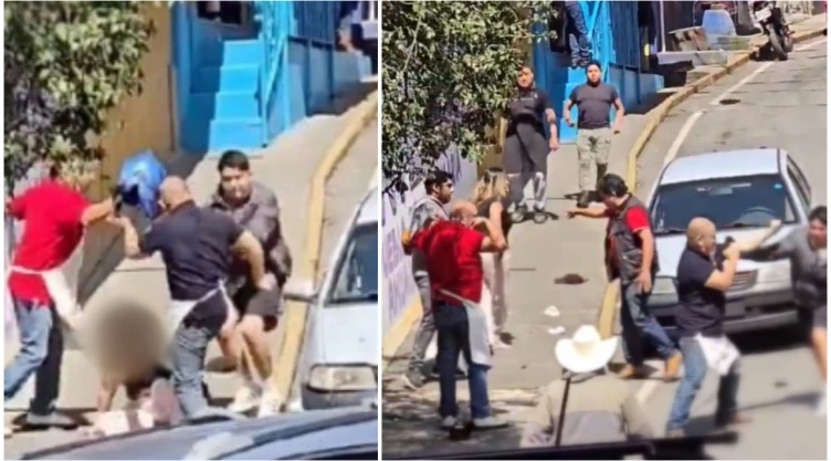 Hombres golpean a mujer en Cuernavaca Morelos