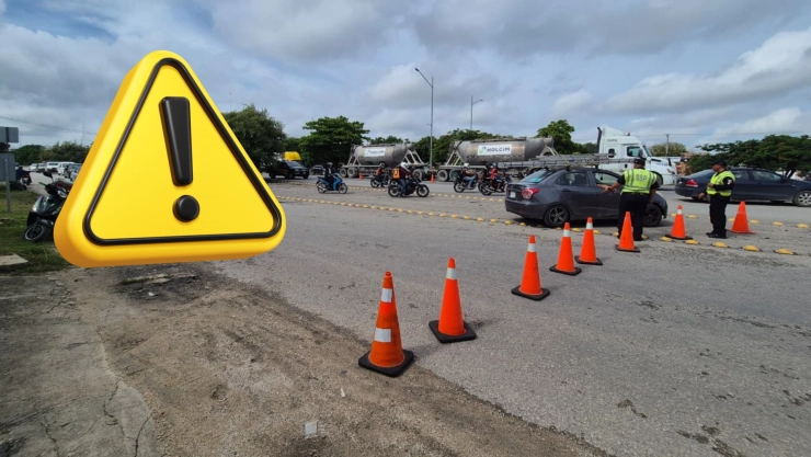 Carril del Periférico Oriente de Mérida es cerrado por manifestación vecinal
