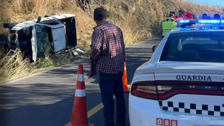 Aparatoso accidente en la carretera Tonila-San Marcos deja a 4 personas heridas