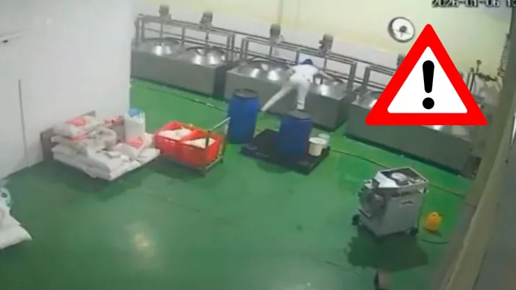 VIDEO FUERTE: Así fue como una trabajadora murió prensada por una mezcladora industrial en Vietnam 